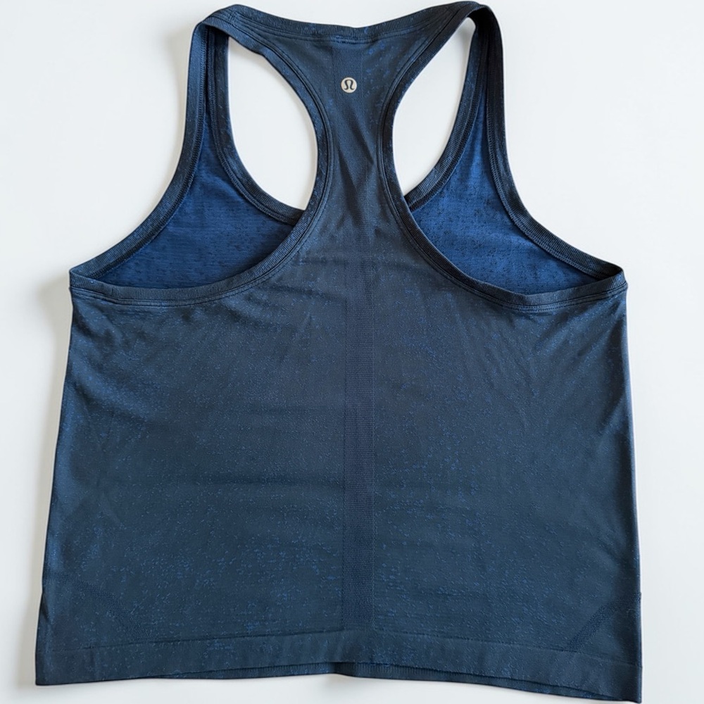 Lululemon EUC Swiftly Tech Racerback Tank Top 2.0 Waist Length Size 10 Blue - Picture 7 of 15